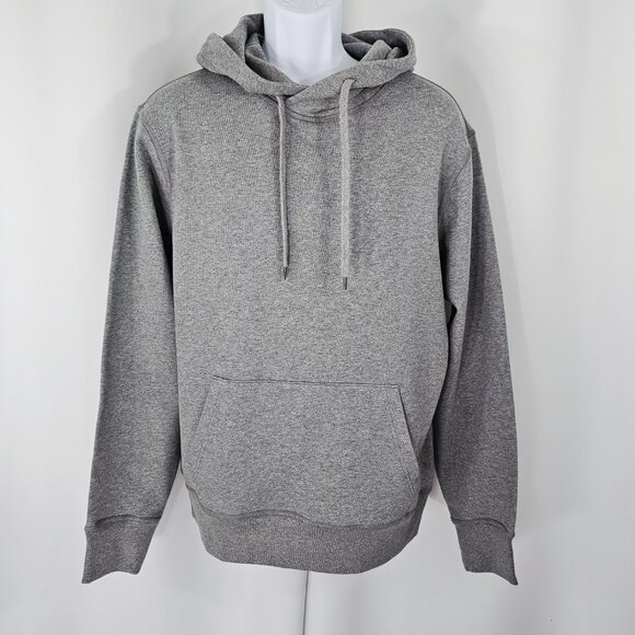 American Eagle Men's Grey Long Sleeve Pouch Front Hooded Pullover Size M NWOT - Picture 2 of 15